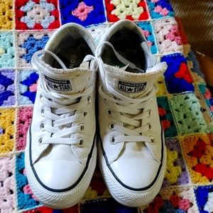 Converse White Sneakers size 8